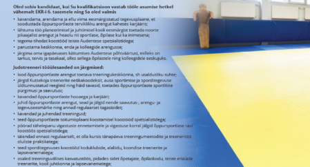 Audentese Sppordigümnaasium otsib judotreenerit!